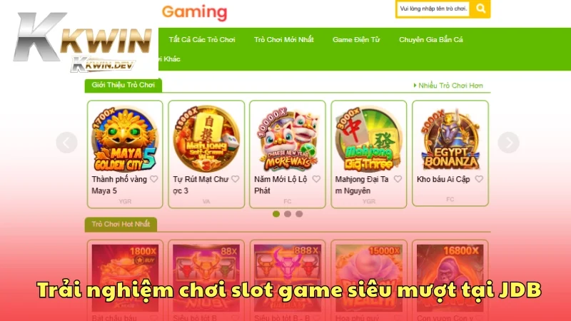 Trải nghiệm chơi slot game siêu mượt tại JDB
